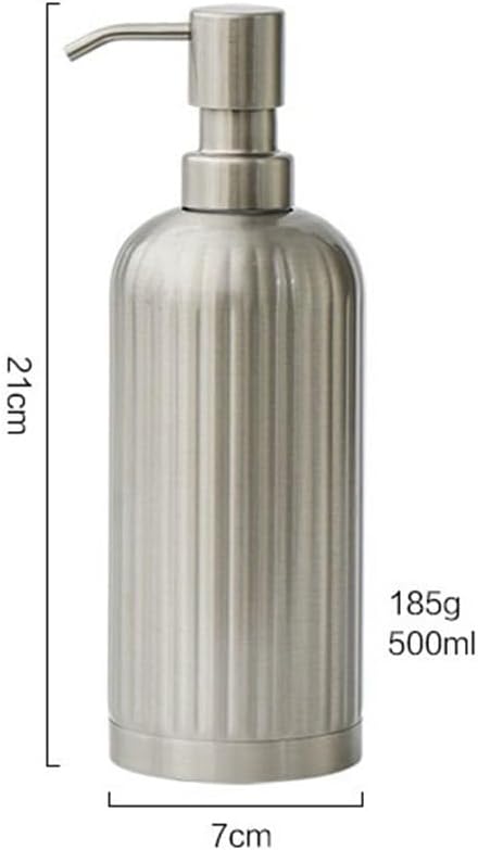 Push Pump Dispenser Soap ，Glass soap Dispenser bot Soap Dispenser 500ML Light Luxury 304 Stainless Steel Lotion Bottle Home Press Empty Bottle Bathroom Shower Gel Dispenser Bottle Dispensers