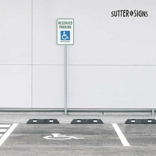Panneau de parking accessible durable en aluminium premium robuste - 6