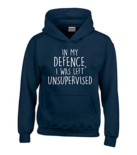 Sweat à capuche enfant bleu coton chaud imprimé rigolo 6 ans