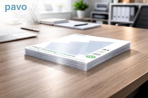 Pavo Einbanddeckel-Klarsichtfolie A4, PVC-Folie, 0.25 mm, 100-er Pack, transparent