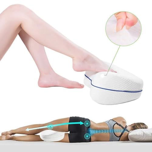 Almofada Ortopédica de Espuma de Memória para Apoio de Pernas - Travesseiro Anatômico Para Aliviar D
