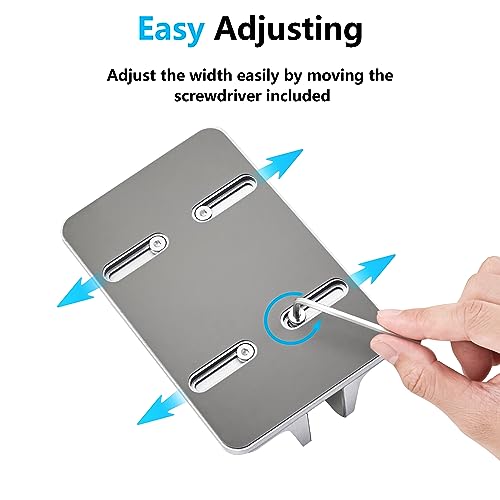 JARLINK Vertical Laptop Stand, Aluminum Laptop Holder Desktop Stand with Adjustable Dock Size (up to 17.3 inches) Compatible with All MacBook/Surface/Dell/Gaming Laptops (Silver) - Thumbnail 4