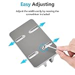 JARLINK Vertical Laptop Stand, Adjustable Aluminum Desktop Holder, Silver - Image 4