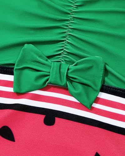 Image of Century Star Girls Bathing Suit One Piece Swimsuit for Kids Cute Bow Striped Swimwear for 4-13 Years