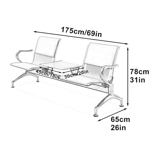 Mobiliario de vestibulo de 2 plazas con mesa pequeña para recepcion 2