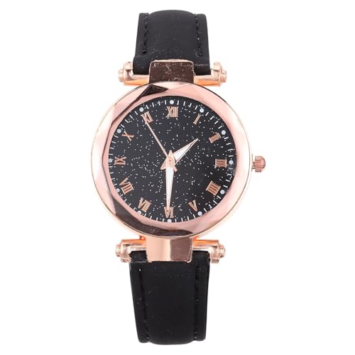 NIYANGLE Reloj para Mujer Esfera Romana y Correa de Cuero Ajustable, Diseño Elegante y Cómodo, Adecuado para Ocasiones Formales y Uso Diario