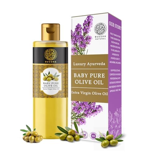 Budda Natural Baby Pure Olive Oil Cold Pressed Extra Virgin - Hydrate Skin and Provide Smooth, Shiny Hair - 200 ml-image-14