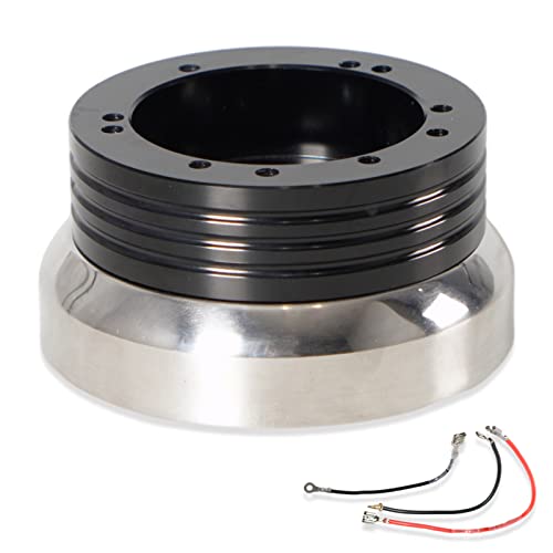 Image of 5 & 6 Hole Billet Steering Wheel Hub Adapter Black