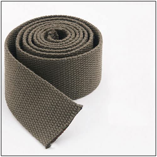 Heavy Cotton Webbing Bag Straps 38mm 24 Colours Canvas Tape Ribbon (Mid Brown, 10 metre)