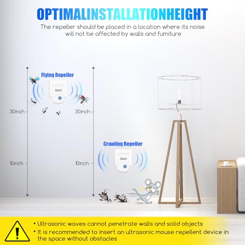 Jahyelec 579 10Pack Upgraded Ultrasonic Pest Repeller Electronic Mouse Repellent Ultrasonic Plug In Rodent Repellent Indoor Sonic Electronic Plug In Pest Controlfor Insect,Antbugs,Mosquito,Rat,Spide,Cockroach thumb #5