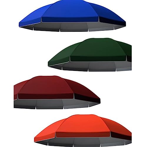 Tela para sombrilla roja e impermeable con recambio para 8 o 10 varillas 6