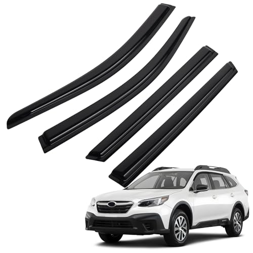 Image of Outback Rain Guards - Window Visors for Subaru Outback Premium Limited Touring 2020-2025, Out-Channel Side Window Rain Guards for Outback Accessories, 4PCS, Black, Car Accessories