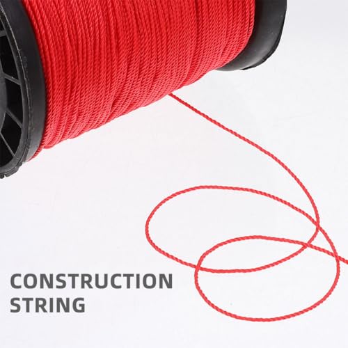Cordel de Nylon para Construcción, Cuerda Flexible y Resistente para Albañilería, Línea Roja en 3 Rollos miniatura 3