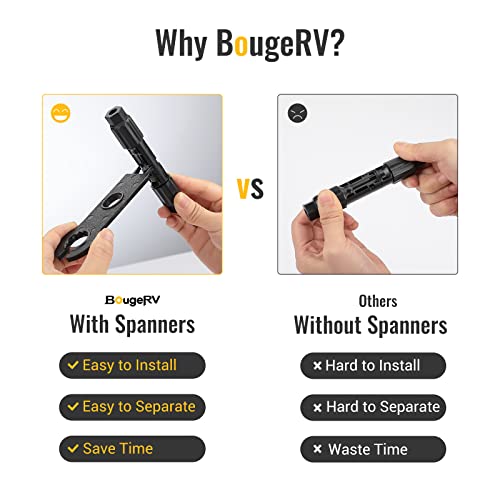 BougeRV 12 peças conector solar conectores de cabo painel solar kit conectores de painel solar conec