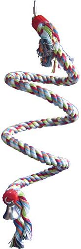 Bird Creations Diameter 0.85 inches By Length 63 inches Cotton Rope Bungee Bird Toy