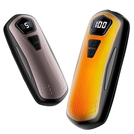 Calentador de Manos Recargable 2 Piezas,Calienta Manos Electrico 6000mAh,5 Niveles de Calentamiento,Pantalla LED,Calentador Portatil Electrico,para Raynauds, Camping, Christmas Regalos (Dorado)