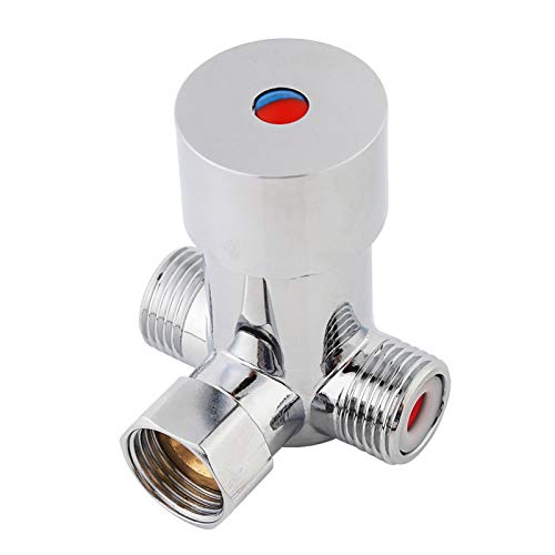 Válvula de agua fría caliente G1/2 Válvula mezcladora de agua fría caliente Control de temperatura del mezclador termostático para grifo automático Cover