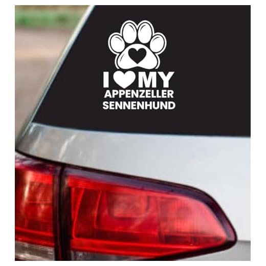 I Love My Appenzeller Sennenhund Decal Sticker V2 – Blue 6" x 6" Appenzeller Sennenhund Dog Mom Car Sticker – Dabbledown