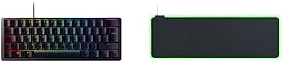 Razer Huntsman Mini (Purple Switch) - Compact Gaming Keyboard| Black & Goliathus Extended Chroma - Soft Extended Gaming Mouse Mat with Chroma RGB Lighting, Black