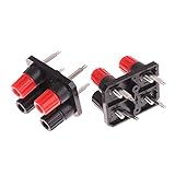 Microinterruttori ZAPION 2 pz WP Esterno Banana Martinetti 4Pin Altoparlante Amplificatore Clip di Filo Presa Audio WP4-10 4 Poli LED Interruttore Terminale a Molla