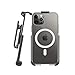 BELTRON Belt Clip Holster Compatible with Apple Clear Case for iPhone 12 Pro Max with MagSafe - Features: Built in Kickstand (Holster Only, Case is NOT Included)