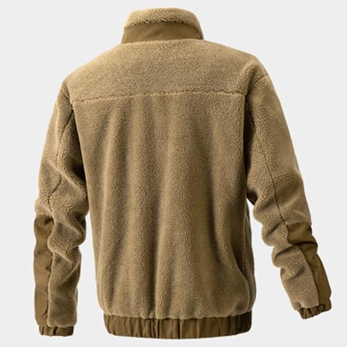 NATHGAM Men's Fleece Jacket Tactical Full-Zip Winter Thermal Fuffy Coat Jackets Outdoor Fuzzy Fleece Outerwear Multi Pockets2