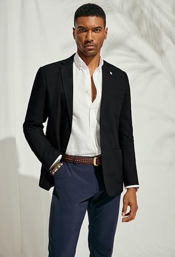 Image of PJ PAUL JONES Mens Casual Blazer Lightweight Linen Sport Coat 2 Button Unlined Suit Jackets