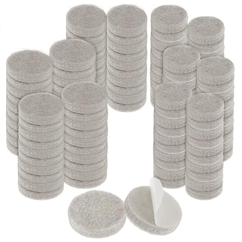 100 PCS Felt Chair Leg Pads Felt for Furniture on Wood Floors Vinyl Plank Flooring Heavy Duty Self Adhesive Pad for Chair Legs Floor Protector for Hardwood Floors from Nicks Dents Scratches