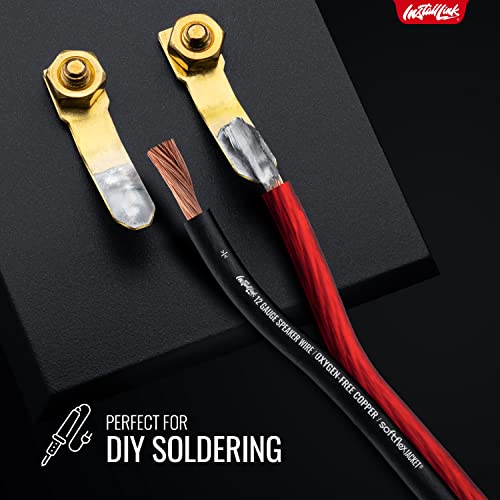 Install Link 12 Gauge Speaker Wire For Car, Home Or Rv Audio Cable, 100Ft, Ofc #TOP5