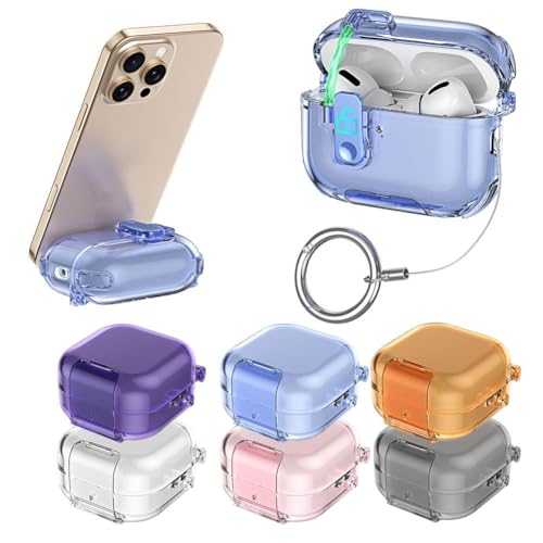 For Samsung Galaxy Buds4 Pro/Buds4 �p �P�[�X�J�o�[ TPU�ی�P�[�X �܂肽���݃X�^���h&�J���r�i�t�� �ϏՌ� �����h�~ ����/������ �[�d�Ή� �n���Y�t���[���掋�� �g�ѕ֗� Buds4 Pro/Buds4 �p �C���z