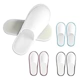 CarryEpic Disposable Slippers for Guest, 4 Pairs Spa Hotel House Slippers for Shoeless Home Bulk Indoor Slippers for Women Men Pantuflas Desechables Para Invitados Multicolor