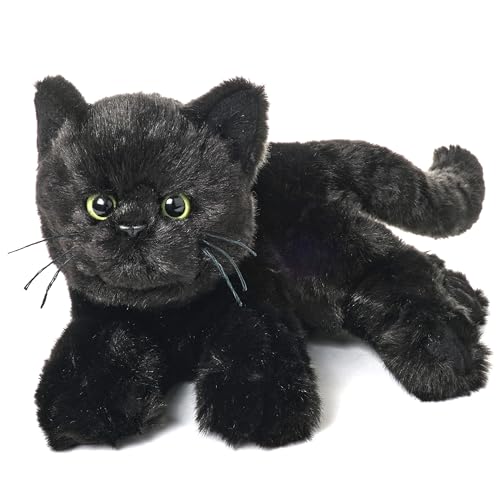 Image of Bearington Jinx Black Cat Plush - 15 inch Realistic Cat Stuffed Animal with Soft Fur and Lifelike Details for Toddlers - Kitty Stuffed Animals for Girls - Adorable Cuddly Plush Toy Gift for Kids