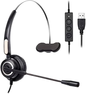 USB Call Center USB Headset, Call Center USB Headset with Noise Cancelling Microphone, Light Weight Noise Cancelling USB Call Center Headset
