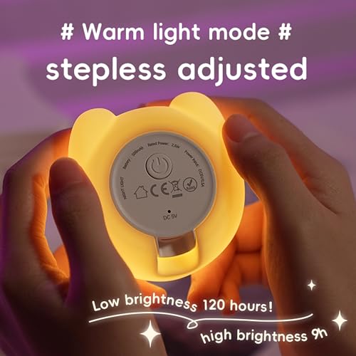 Image of Mini Capybara Night Light, 7 Colors Dimmable Bedside Lamp, Touch Control Night Lamp, Used for Camping Party Room Decor (Mini Capybara)