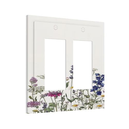 Cubiertas decorativas para toma de corriente de flores botánicas para salón elegante 3