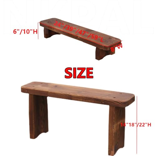 Support de fleurs en bois massif et banc d'extérieur pour terrasse - 4