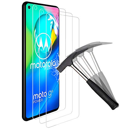 ANEWSIR [3 Piezas] Protector de Pantalla para Moto G8 Power,Cristal Templado de Resistente a Arañazos 9H Dureza Cristal Vidrio Templado Protector para Moto G8 Power/Moto G8/Moto G Pro