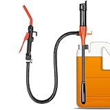 Portable Battery Transfer Pump - Adjustable Flow Gas Siphon Pump for Gasoline, Diesel, Kerosene & Non-Potable Water - Fuel Transfer for Cars, Lawn Mowers, Boats, Tanks & Emergency Use