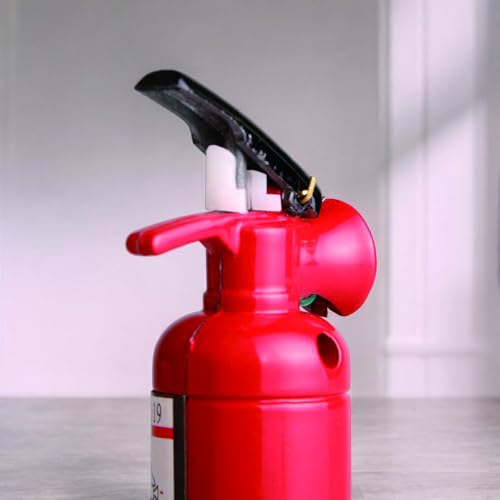 Encendedor con forma de extintor rojo recargable miniatura 4