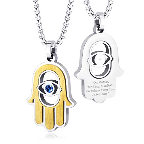 555Jewelry Collier Hamsa en acier inoxydable Cover
