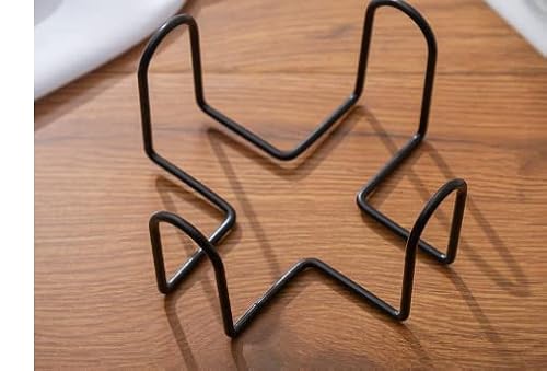 NOHPILY 4.1 Inch Metal Coaster Holder Black Iron Metal Coasters Holder for Round Coasters, Set of 2 Pack