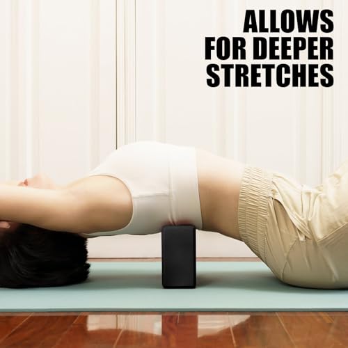 Image of Septo 2 Pcs Yoga Blocks, 9x6x3 Inch Foam Blocks for Pilates | High density EVA foam Yoga Props lightweight non-slip surface for meditation stretching balance training