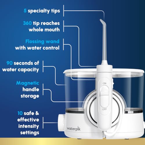 Waterpik ION Rechargeable Water Flosser with 10 Settings, 5 Tips, White | Portable Quiet Cordless Countertop for Daily Gum Health, Dental Braces, Implants, ADA Accepted, WF-31 Packaging May Vary - image 2