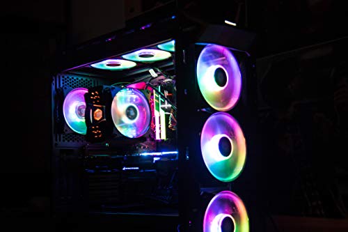 Cooler Master MasterFan MF120R ARGB (R4-120R-20PC-R1): ventola PWM RGB indirizzabile da 120 mm, cuscinetto ad alta scorrevolezza, design ibrido delle pale con bilanciamento del flusso d’aria