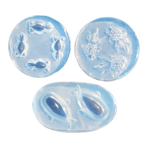 3Pcs Silicone Molds Gold Fish and Whale Mould for Personalized Craft Creations