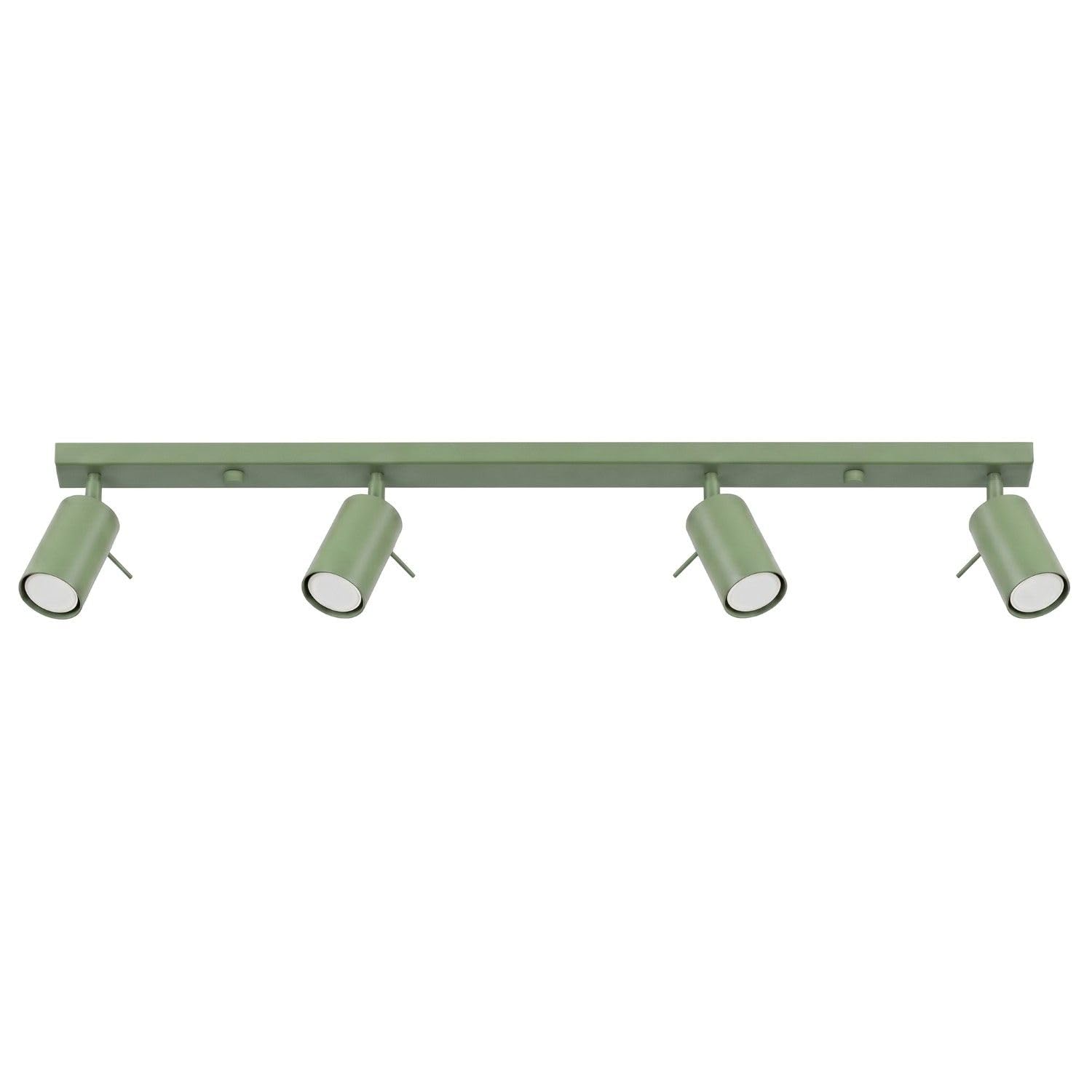 Licht-Erlebnisse Deckenstrahler schwenkbar Stahl Salbei GU10 4-flammig stilvoll gemütlich blendarm Schlafzimmer Flur L:80 cm Deckenlampe Wohnzimmer
