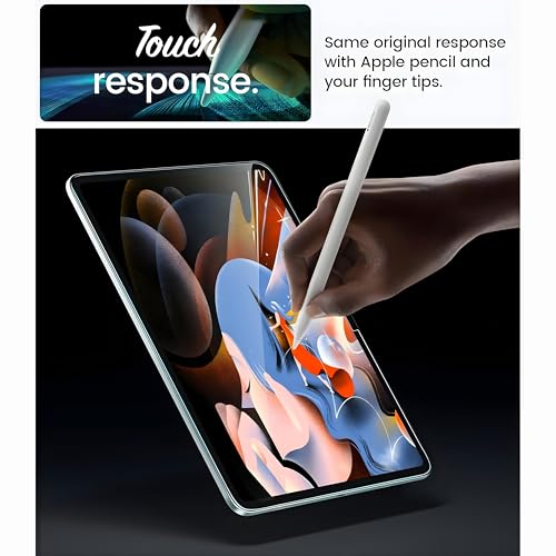 Image of OHAYO 9H Military Strength Car Display Screen Protector for iPad Air 11 Inch M3 / M2 (2024) - Ultra Hard Scratch Resistant Film, HD Clear, Bubble-Free, Not Tempered Glass, Tough Protective Layer for Car Screens