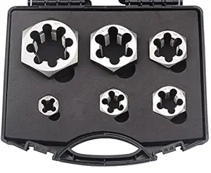 NPT Pipe Hex Die Set 6 Pcs Cartbon Steel 1/8