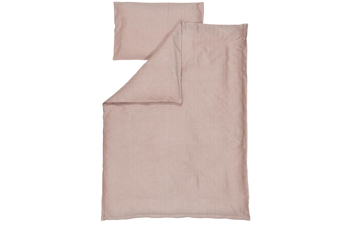 Kindsgut Linge de lit pour Enfants, 100% Coton, 135 x 100 cm avec Fermeture éclair, Respirant et Lavable à 40°, Rose foncé