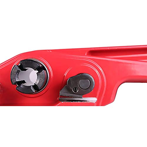 Gresdent Poly Strapping Tensioner & Cutter Manual Banding Strapping Tools for Polyester Polyproplyn 1/2\" - 3/4\" Strap Red